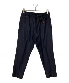 GRAMICCI×SOPH.×LORO PIANA（グラミチ×ソフ×ロロピアーナ）の古着「CROPPED WIDE TAPERD SLACKS by LORO PIANA」｜ネイビー