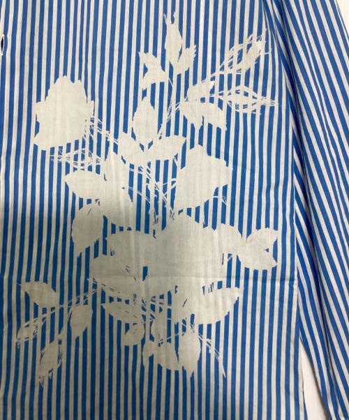 HERMES（エルメス）HERMES (エルメス) セリエボタンストライプシャツ ブルー×ホワイト サイズ:15 3/4の古着・服飾アイテム
