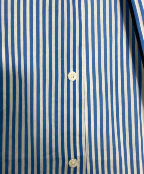 HERMES（エルメス）HERMES (エルメス) セリエボタンストライプシャツ ブルー×ホワイト サイズ:15 3/4の古着・服飾アイテム