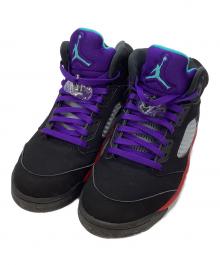NIKE（ナイキ）の古着「AIR JORDAN 5 RETRO ハイカットスニーカー/エア ジョーダン ５ レトロ ハイカットスニーカー」｜ブラック×パープル