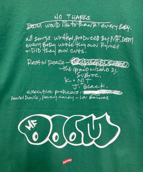 SUPREME（シュプリーム）Supreme (シュプリーム) MF DOOM TEE グリーン サイズ:Ｌの古着・服飾アイテム