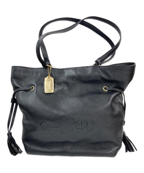 COACH（コーチ）COACH (コーチ) アンディ レザートートバッグ ブラックの古着・服飾アイテム