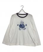 45Rフォーティファイブ・アール）の古着「908プリントヨックネックTシャツブルドッグTシャツ」｜ホワイト