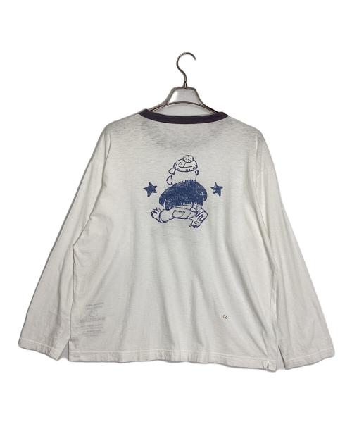 45R（フォーティファイブ・アール）45R (フォーティファイブ・アール) 908プリントヨックネックTシャツブルドッグTシャツ ホワイト サイズ:3の古着・服飾アイテム