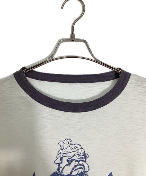 45R（フォーティファイブ・アール）45R (フォーティファイブ・アール) 908プリントヨックネックTシャツブルドッグTシャツ ホワイト サイズ:3の古着・服飾アイテム