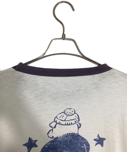 45R（フォーティファイブ・アール）45R (フォーティファイブ・アール) 908プリントヨックネックTシャツブルドッグTシャツ ホワイト サイズ:3の古着・服飾アイテム