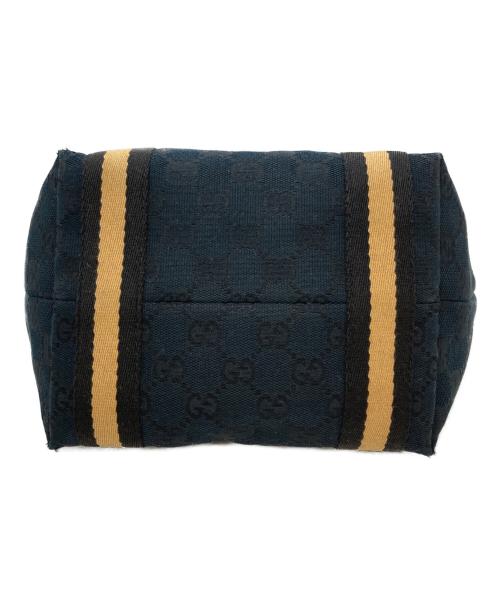 GUCCI（グッチ）GUCCI (グッチ) GGキャンバスシェリーラインハンドバッグ ブラックの古着・服飾アイテム