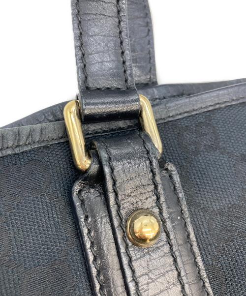GUCCI（グッチ）GUCCI (グッチ) GGキャンバスシェリーラインハンドバッグ ブラックの古着・服飾アイテム