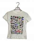 Stussy Girlsステューシーガールズ）の古着「マルチロゴプリントTシャツ」｜ホワイト