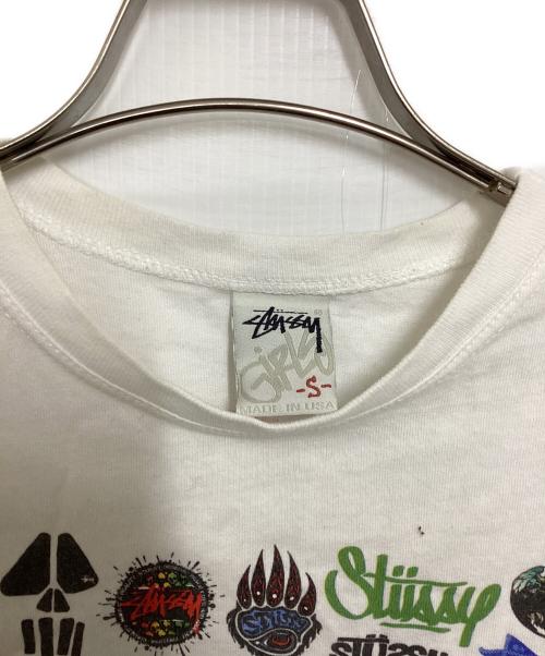 Stussy Girls（ステューシーガールズ）stussy girls (ステューシーガールズ) マルチロゴプリントTシャツ ホワイト サイズ:Sの古着・服飾アイテム