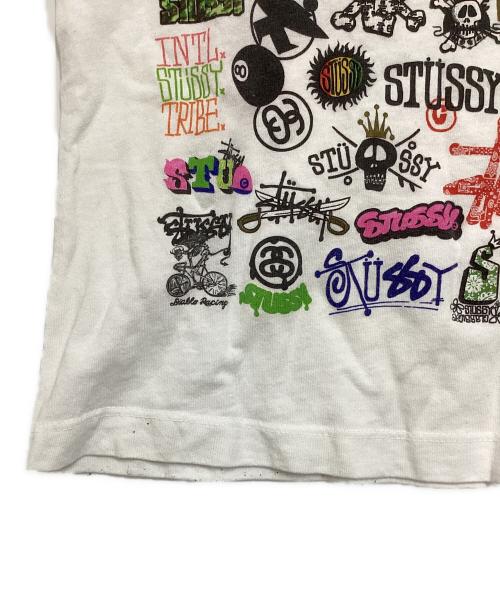 Stussy Girls（ステューシーガールズ）stussy girls (ステューシーガールズ) マルチロゴプリントTシャツ ホワイト サイズ:Sの古着・服飾アイテム