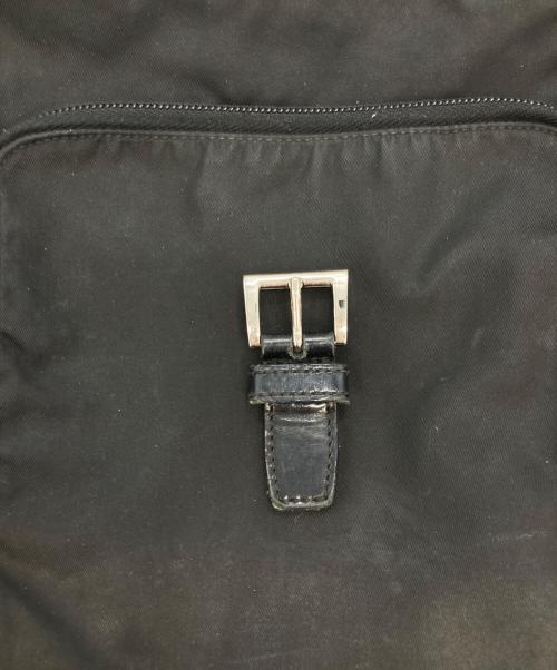PRADA（プラダ）PRADA (プラダ) ナイロンフラップショルダーバッグ ブラックの古着・服飾アイテム