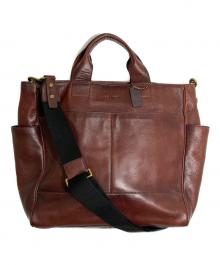 COACH（コーチ）の古着「Bleecker leather utility tote Bag」｜ブラウン