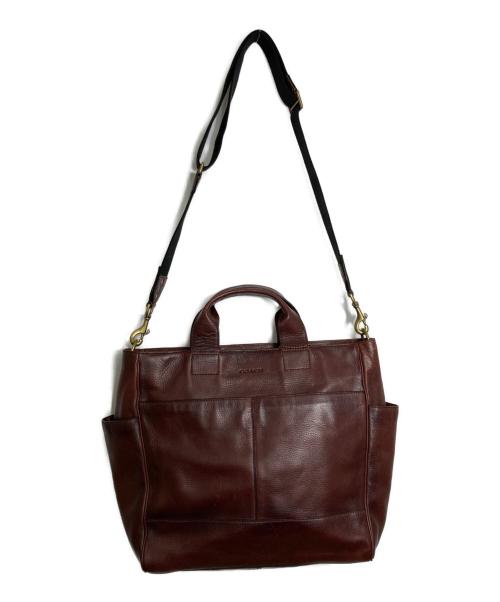 COACH（コーチ）COACH (コーチ) Bleecker leather utility tote Bag ブラウンの古着・服飾アイテム
