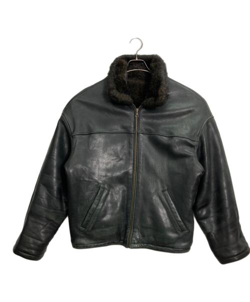 PELLE STUDIO（ペレ スタジオ）PELLE STUDIO (ペレ スタジオ) リバーシブルレザージャケット ブラック サイズ:Mの古着・服飾アイテム