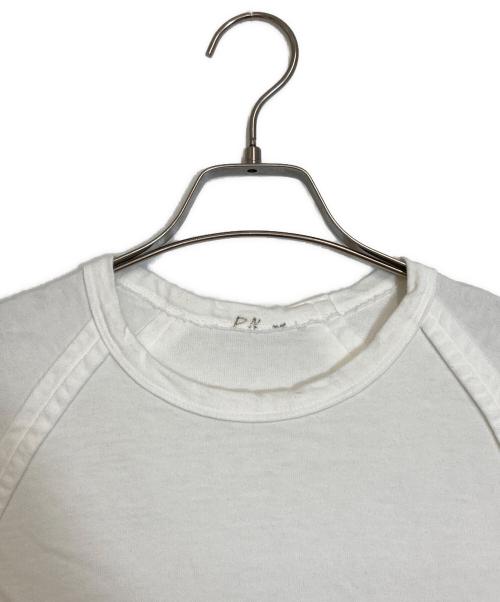 COMME des GARCONS SHIRT（コムデギャルソンシャツ）COMME des GARCONS SHIRT (コムデギャルソンシャツ) インサイドアウトラグランTシャツ ホワイト サイズ:不明の古着・服飾アイテム