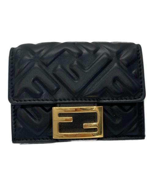 FENDI（フェンディ）FENDI (フェンディ) BAGUETTE MICRO TRIFOLD WALLET ブラックの古着・服飾アイテム