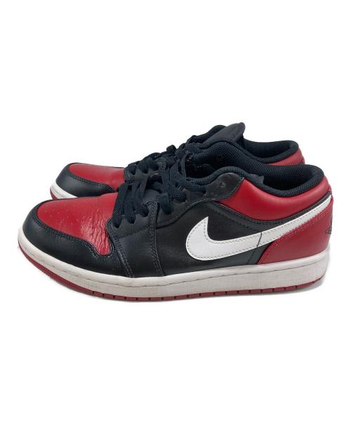 NIKE（ナイキ）NIKE (ナイキ) AIR JORDAN 1 LOW  ローカットスニーカー ブラック×レッド サイズ:UK8の古着・服飾アイテム