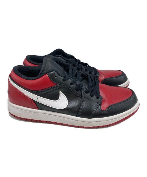 NIKE（ナイキ）NIKE (ナイキ) AIR JORDAN 1 LOW  ローカットスニーカー ブラック×レッド サイズ:UK8の古着・服飾アイテム