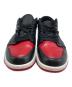中古・古着 NIKE (ナイキ) AIR JORDAN 1 LOW  ローカットスニーカー ブラック×レッド サイズ:UK8：7000円