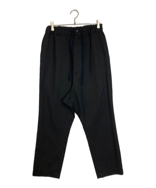 GROUND Y（グラウンドワイ）GROUND Y (グラウンドワイ) T/Wギャバジンドロップヒップパンツ ブラック サイズ:3の古着・服飾アイテム