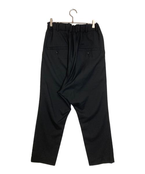 GROUND Y（グラウンドワイ）GROUND Y (グラウンドワイ) T/Wギャバジンドロップヒップパンツ ブラック サイズ:3の古着・服飾アイテム
