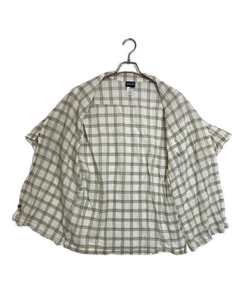 Patagonia（パタゴニア）Patagonia (パタゴニア) 00’s AC SHIRT ベージュ×グリーン サイズ:Ｌの古着・服飾アイテム