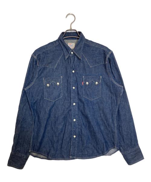 LEVI'S（リーバイス）LEVI'S (リーバイス) ショートホーン復刻 デニムシャツ インディゴ サイズ:Ｌの古着・服飾アイテム