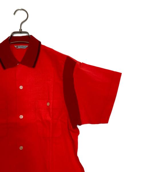 SunBros&Co（サンブロス アンド カンパニー）SunBros&Co (サンブロス アンド カンパニー) ダブルポケット切替半袖シャツ レッド サイズ:Ｍの古着・服飾アイテム