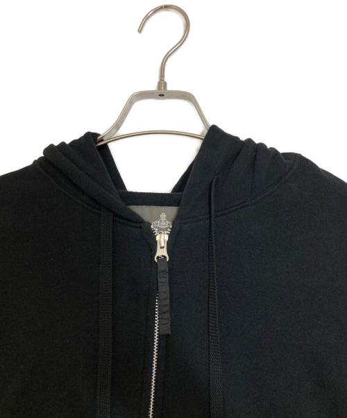 Vivienne Westwood man（ヴィヴィアン ウェストウッド マン）Vivienne Westwood man (ヴィヴィアン ウェストウッド マン) “CHENILLE ORB” ジップパーカー ブラック サイズ:48の古着・服飾アイテム