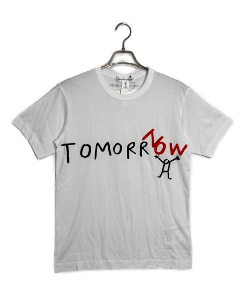 COMME des GARCONS SHIRT（コムデギャルソンシャツ）COMME des GARCONS SHIRT (コムデギャルソンシャツ) プリントTシャツ ホワイト サイズ:Ｍ 未使用品の古着・服飾アイテム