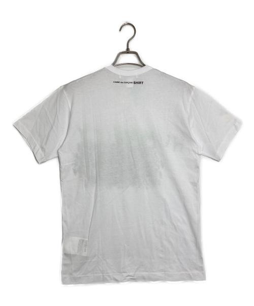 COMME des GARCONS SHIRT（コムデギャルソンシャツ）COMME des GARCONS SHIRT (コムデギャルソンシャツ) プリントTシャツ ホワイト サイズ:Ｌ 未使用品の古着・服飾アイテム