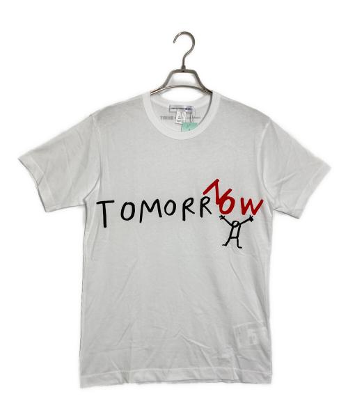 COMME des GARCONS SHIRT（コムデギャルソンシャツ）COMME des GARCONS SHIRT (コムデギャルソンシャツ) プリントTシャツ ホワイト サイズ:Ｌ 未使用品の古着・服飾アイテム