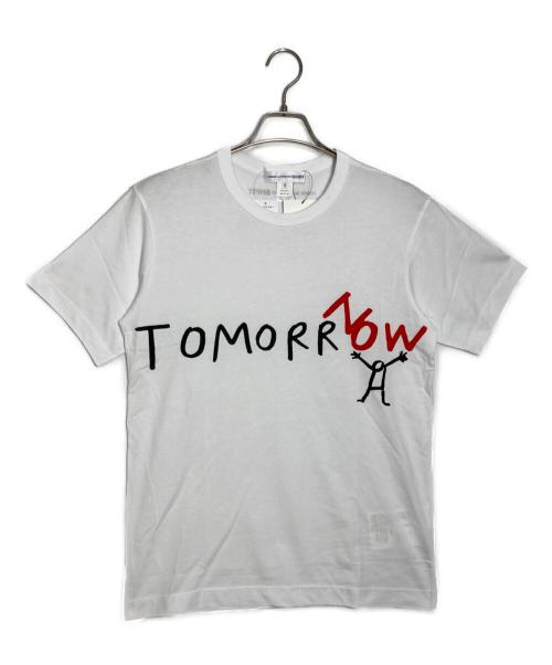 COMME des GARCONS SHIRT（コムデギャルソンシャツ）COMME des GARCONS SHIRT (コムデギャルソンシャツ) プリントTシャツ ホワイト サイズ:Ｍ 未使用品の古着・服飾アイテム