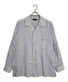 Christian Dior MONSIEUR SPORTS（クリスチャンディオールムッシュ）の古着「開襟グラフチェックシャツ」｜ホワイト×ブルー