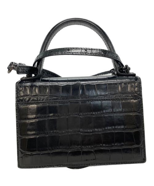 BALENCIAGA（バレンシアガ）BALENCIAGA (バレンシアガ) クロコ型押し シャープバッグXS ブラックの古着・服飾アイテム