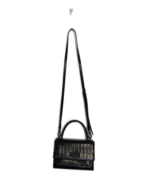BALENCIAGA（バレンシアガ）BALENCIAGA (バレンシアガ) クロコ型押し シャープバッグXS ブラックの古着・服飾アイテム