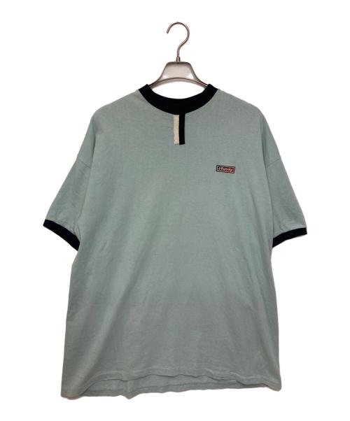 stussy（ステューシー）stussy (ステューシー) USA製ボックスロゴリンガーTシャツ スカイブルー サイズ:XLの古着・服飾アイテム