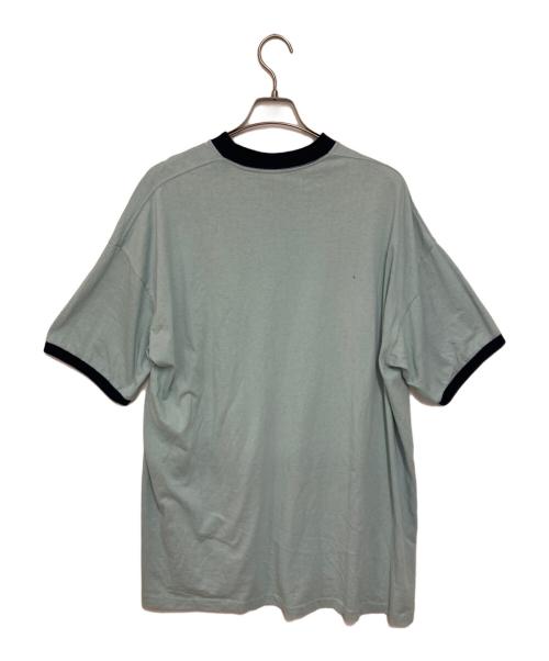 stussy（ステューシー）stussy (ステューシー) USA製ボックスロゴリンガーTシャツ スカイブルー サイズ:XLの古着・服飾アイテム