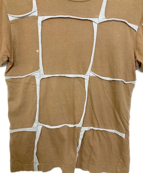 COMME des GARCONS SHIRT（コムデギャルソンシャツ）COMME des GARCONS SHIRT (コムデギャルソンシャツ) カットオフ切替Tシャツ ブラウン×ベージュ サイズ:Ｍの古着・服飾アイテム