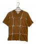 COMME des GARCONS SHIRT（コムデギャルソンシャツ）の古着「カットオフ切替Tシャツ」｜ブラウン×ベージュ