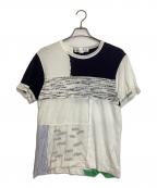 COMME des GARCONS SHIRTコムデギャルソンシャツ）の古着「マルチ切替Tシャツ」｜ネイビー×ホワイト