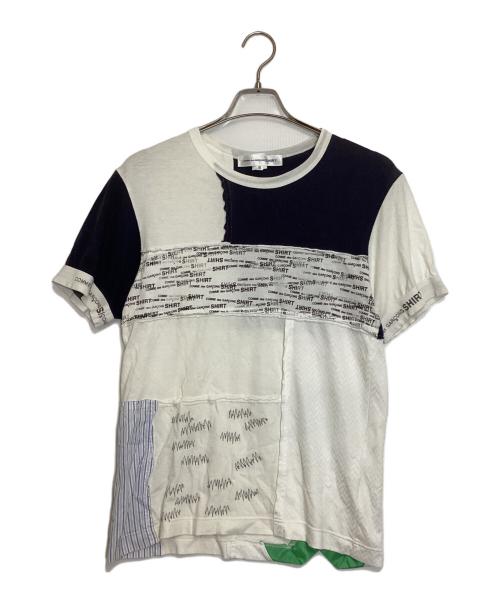 COMME des GARCONS SHIRT（コムデギャルソンシャツ）COMME des GARCONS SHIRT (コムデギャルソンシャツ) マルチ切替Tシャツ ネイビー×ホワイト サイズ:Mの古着・服飾アイテム