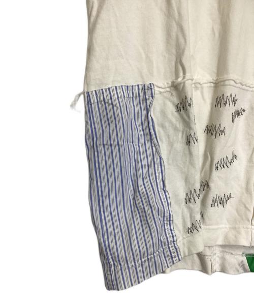 COMME des GARCONS SHIRT（コムデギャルソンシャツ）COMME des GARCONS SHIRT (コムデギャルソンシャツ) マルチ切替Tシャツ ネイビー×ホワイト サイズ:Mの古着・服飾アイテム