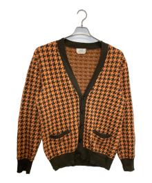 HERMES（エルメス）の古着「カシミヤ混千鳥柄カーディガン」｜オレンジ×ブラウン