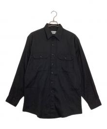 ROEBUCKS（ローバックス）の古着「ヴィンテージダブルポケットシャツ」｜ブラック