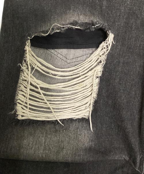TAKE CARE（テイク ケア）TAKE CARE (テイク ケア) ダメージ加工クロップドデニムパンツ ブラック サイズ:Lの古着・服飾アイテム