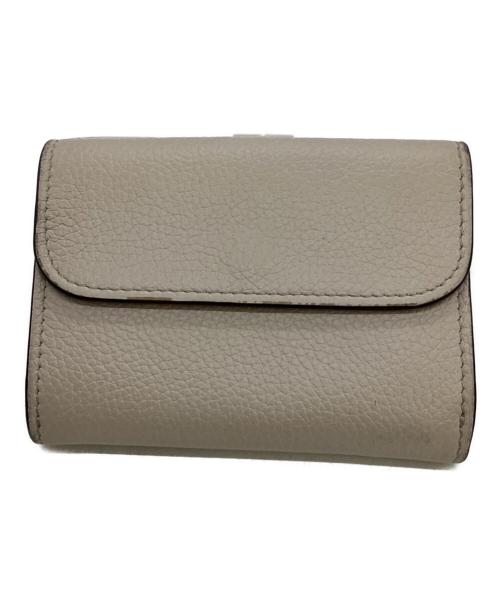 Chloe（クロエ）Chloe (クロエ) スモールトリフォールドアルファベットウォレット ベージュの古着・服飾アイテム