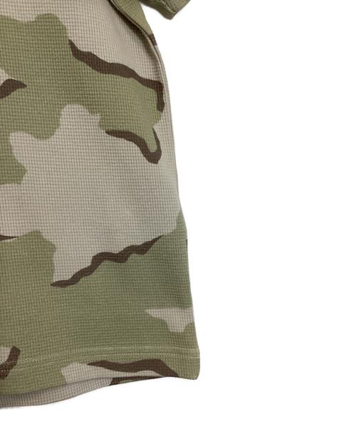 BEAMS T（ビームス ティー）BEAMS T (ビームス ティー) Camo Waffle Henley Neck T-shirt/カモ ワッフル ヘンリー ネック ティーシャツ カーキ×ベージュ サイズ:S 未使用品の古着・服飾アイテム