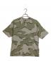 BEAMS T（ビームス ティー）の古着「Camo Waffle Henley Neck T-shirt/カモ ワッフル ヘンリー ネック ティーシャツ」｜カーキ×ベージュ